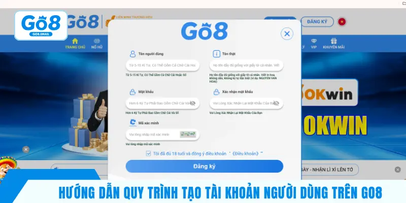 Hướng dẫn quy trình tạo tài khoản người dùng trên GO8